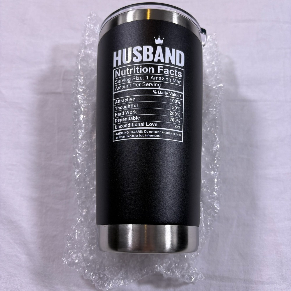 New Eleven 20 oz Stainless Steel Tumbler‎ Husband Nutrition Facts Insulated